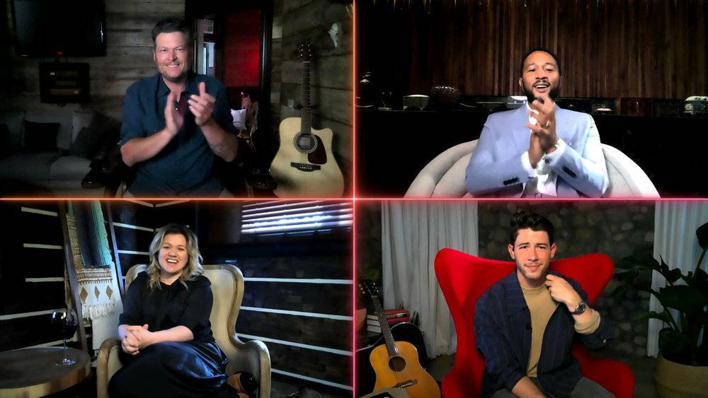 John Legend - Kelly Clarkson - Nick Jonas - Blake Shelton - Carson Daly - Nick Jonas Is the Only 'The Voice' Judge Who Found a Red Chair for At-Home Episodes! - justjared.com - Los Angeles