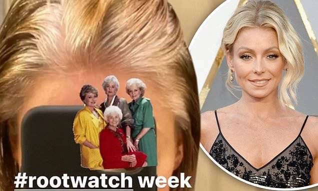 Kelly Ripa - Kelly Ripa shows fans her long grey roots after going 7 weeks without a hair touchup - dailymail.co.uk