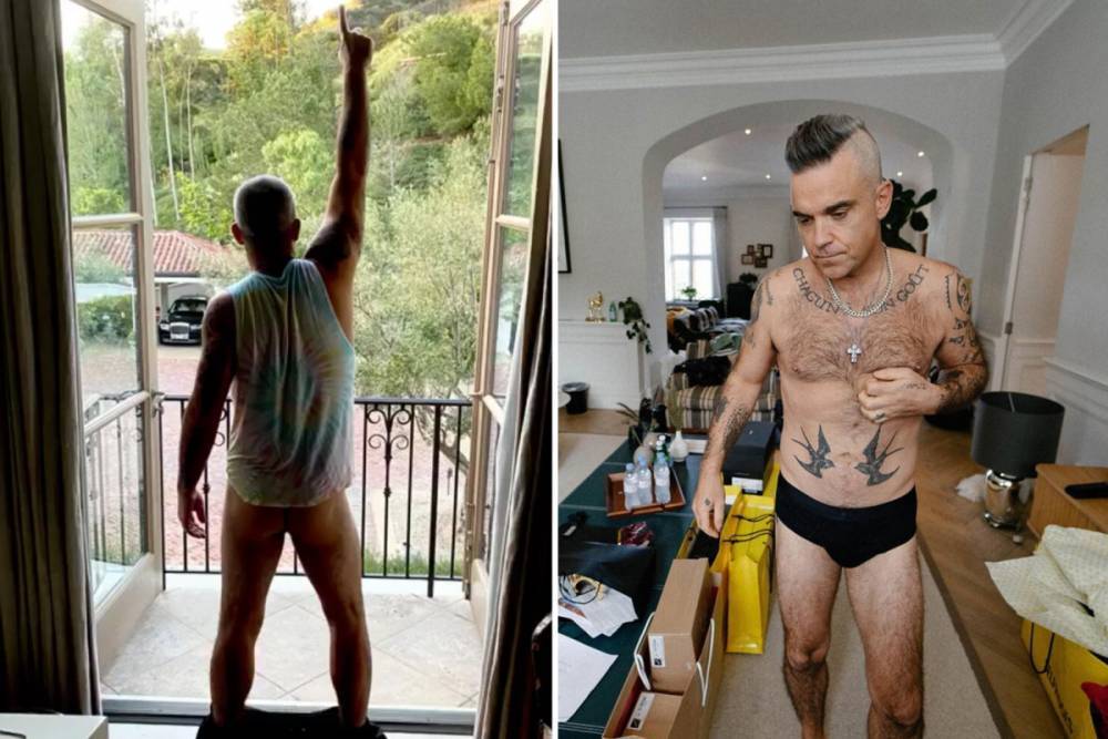 Robbie Williams - Denise Van-Outen - Andy Murray - Robbie Williams flashes his ‘rear of the year 1997’ in cheeky pants-less snap - thesun.co.uk