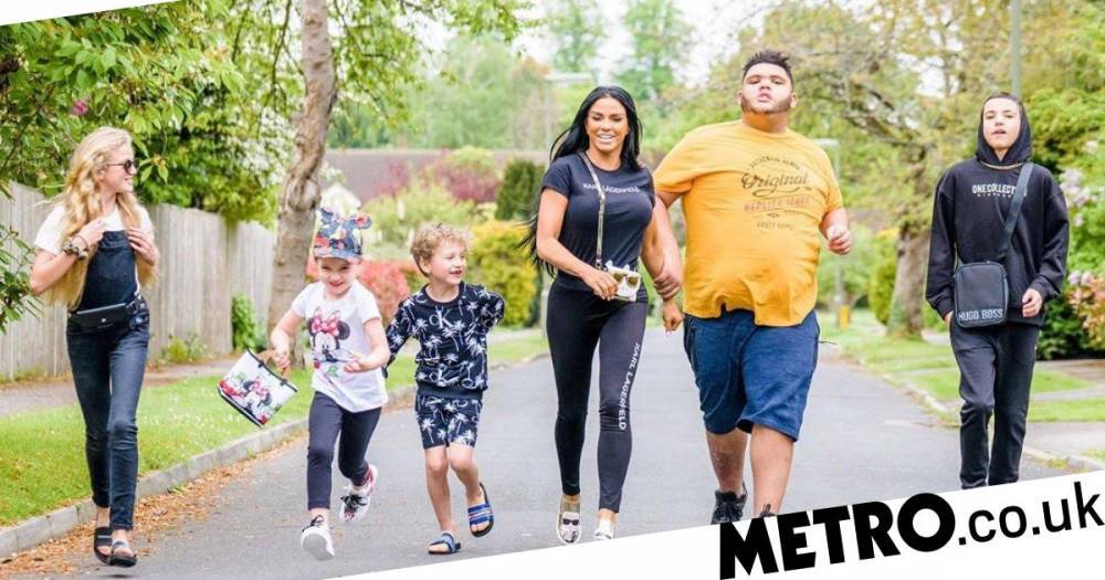 Katie Price - Katie Price goes walking with her kids after emotional reunion with Princess and Junior - metro.co.uk