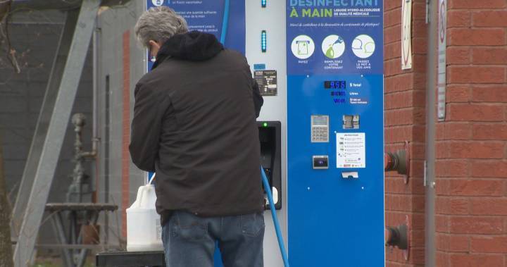 Quebec company converts self-serve windshield washer fluid dispenser into hand sanitizer pump - globalnews.ca