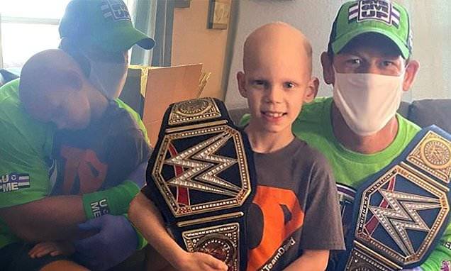 John Cena - David Castle - John Cena visits young fan battling stage four cancer at his Florida home amid coronavirus pandemic - dailymail.co.uk - state Florida - city Odessa, state Florida