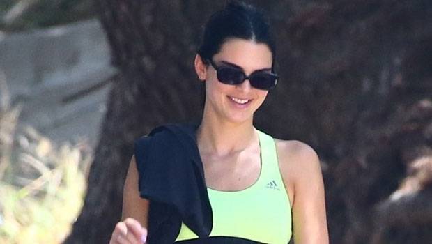 Kendall Jenner - Kendall Jenner Shows Off Her Toned Abs In Athletic Crop Top Spandex Shorts — Pic - hollywoodlife.com