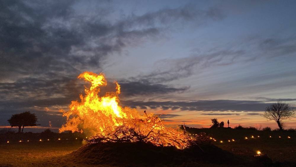 Bealtaine fire lit as a symbol of hope in Co Westmeath - rte.ie - Ireland