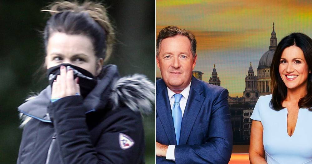 Susanna Reid - Piers Morgan - Susanna Reid covers face after Good Morning Britain co-host Piers Morgan suffers coronavirus symptoms - ok.co.uk - Britain