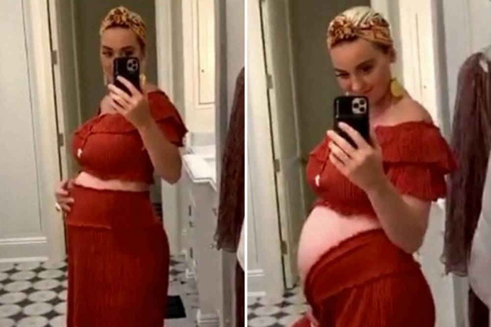 Orlando Bloom - Pregnant Katy Perry pulls down skirt to show off bare baby bump in new video - thesun.co.uk