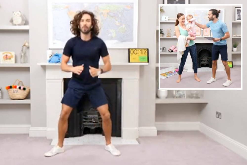 Joe Wicks returns to ‘PE teacher’ workouts – but fans call for wife Rosie to come back - thesun.co.uk