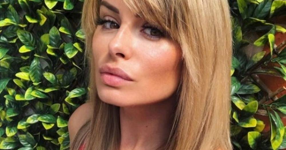 Rhian Sugden - Page 3 babe Rhian Sugden pours curves into plunging red bikini during heatwave - dailystar.co.uk - Britain