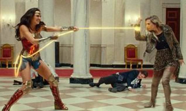 Kristen Wiig - Joe Exotic - Carole Baskin - Wonder Woman 1984 photos reveal Gal Gadot battling Kristen Wiig as villain Cheetah for first time - dailymail.co.uk