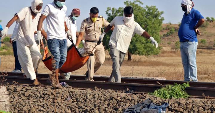 14 workers laid off by coronavirus lockdown killed by train in India - globalnews.ca - India