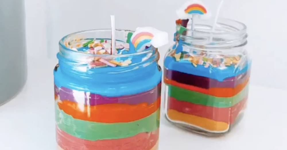 Stacey Solomon - Stacey Solomon makes incredible rainbow candle to honour NHS clap for carers using just crayons - ok.co.uk