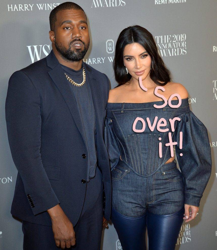 Kim Kardashian - Kim Kardashian & Kanye West Have Reportedly Been ‘At Each Other’s Throats’ & ‘Staying At Opposite Ends Of The House’ During Quarantine - perezhilton.com