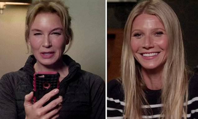 Gwyneth Paltrow - Jimmy Kimmel-Live - Gwyneth Paltrow and Renee Zellweger lead stars reading HILARIOUS texts from their mothers - dailymail.co.uk
