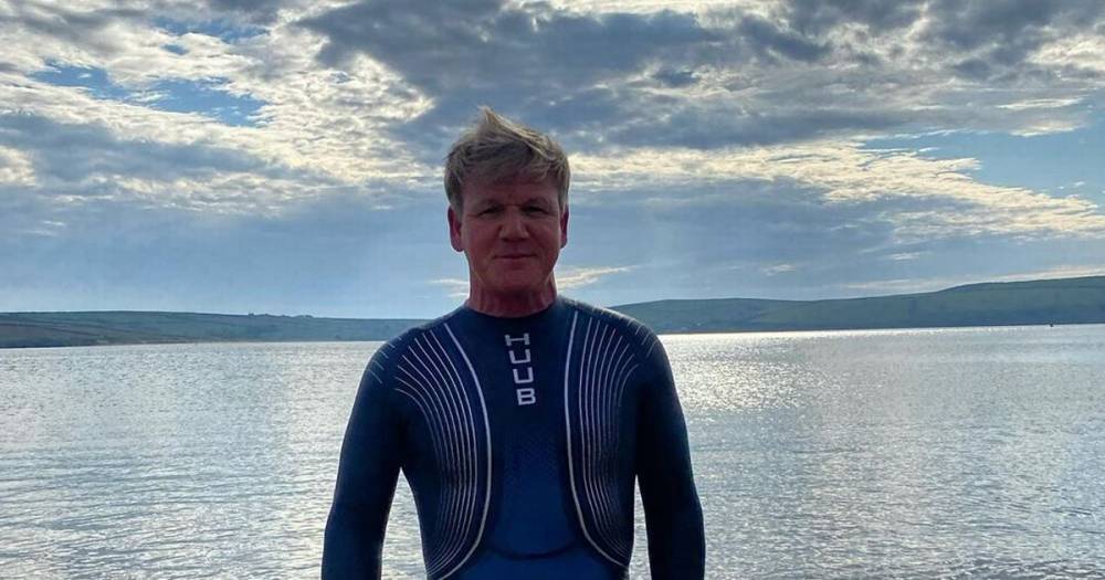 Gordon Ramsay - Gordon Ramsay goes for a swim after angering neighbours with long bike rides - mirror.co.uk