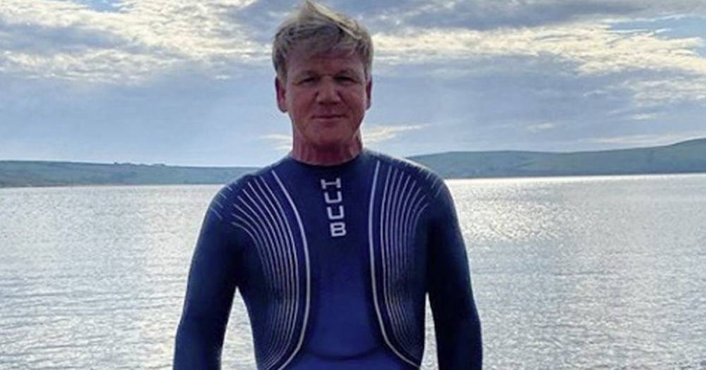 Gordon Ramsay - Gordon Ramsay goes for swim in sea after infuriating locals with long bike rides - dailystar.co.uk
