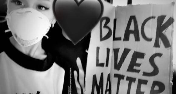 Ariana Grande - Dalton Gomez - Ariana Grande holds up 'Black Lives Matter' placard as she joins thousands of protestors with BF Dalton Gomez - pinkvilla.com - city Beverly Hills