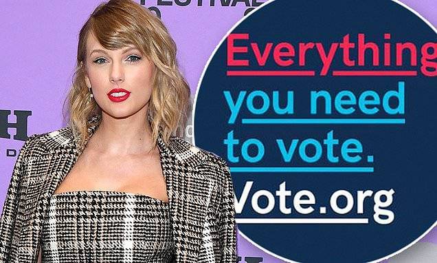 Taylor Swift urges her fans to vote in order to combat racial inequality - dailymail.co.uk