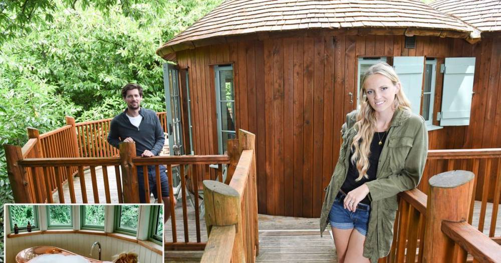 High-flying London couple 'happier than ever' spending lockdown living in a tree house - mirror.co.uk - county Somerset