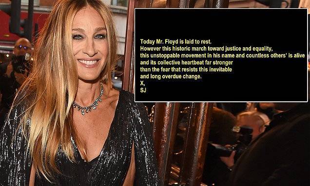 Sarah Jessica-Parker - George Floyd - Sarah Jessica Parker shares a powerful message about inequality as George Floyd is laid to rest - dailymail.co.uk - city New York - city Houston