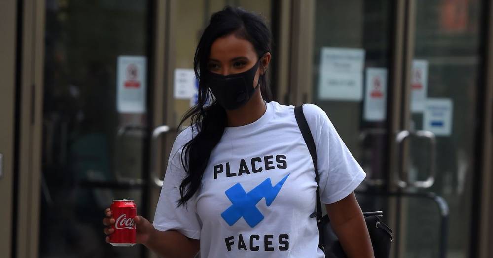 Maya Jama - Maya Jama shows off effortless casual style as she steps out in tracksuit while leaving TV studio - ok.co.uk - city London