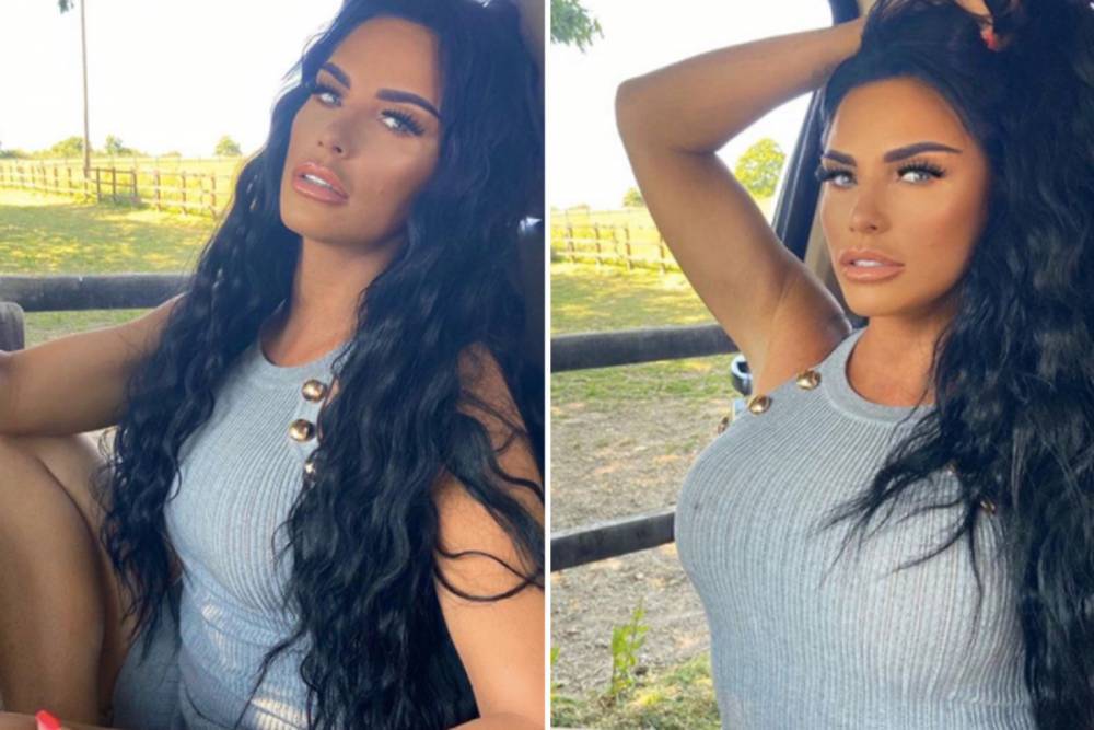 Katie Price - Katie Price says ‘nobody will ever dull my sparkle’ as she strikes a sexy pose in slouchy shorts - thesun.co.uk