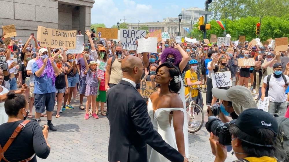 The Couple That Celebrated Their Wedding at the Protest Has Something to Say - glamour.com