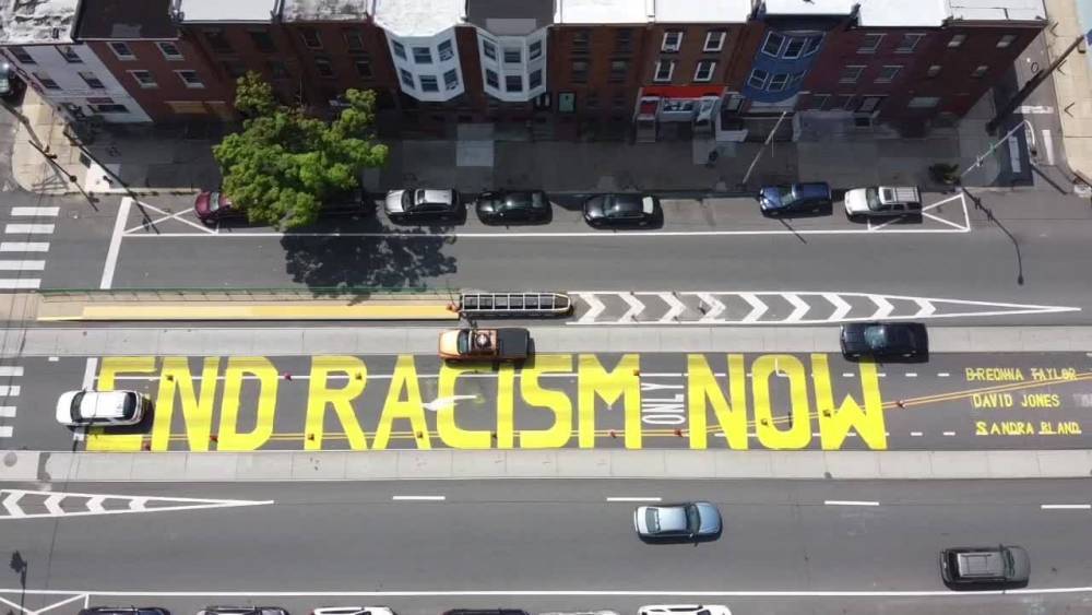 Officials allow 'End Racism Now' painting to remain on street in Fishtown - fox29.com - city Philadelphia - city Fishtown
