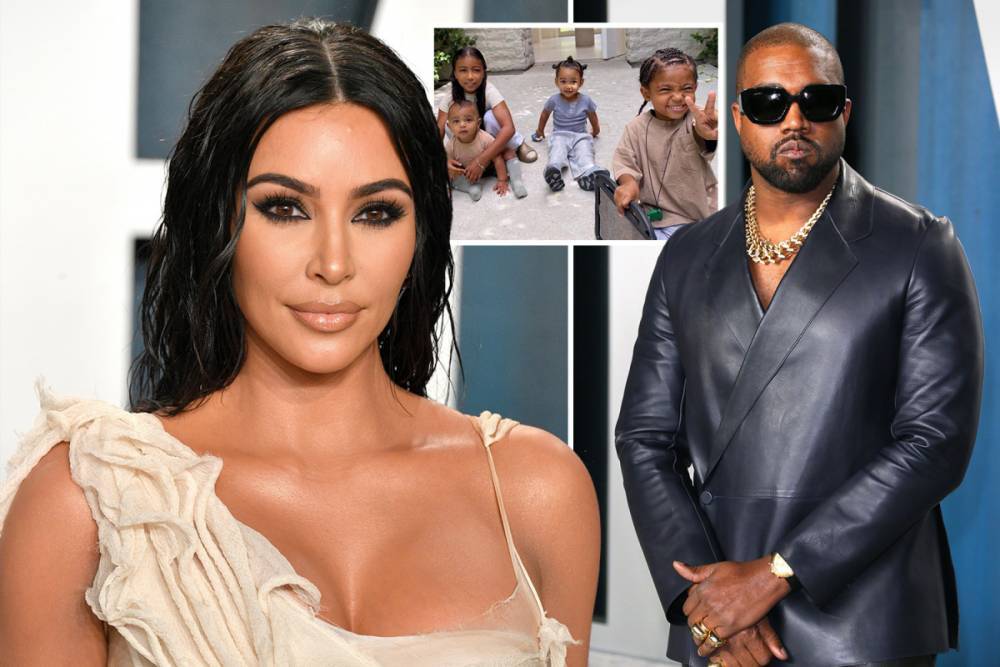Kim Kardashian - Kim Kardashian shares photo of all four kids during ‘marriage problems’ with Kanye West - thesun.co.uk - city Chicago