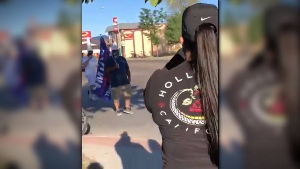 Donald Trump - Men show up at anti-racism protest with KKK hoods, Trump flag - fox29.com - Usa - state Nevada - county Fallon