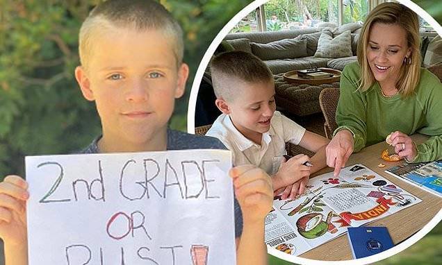 Reese Witherspoon - Reese Witherspoon, 44, praises her son Tennessee, seven, for graduating - dailymail.co.uk - state Tennessee