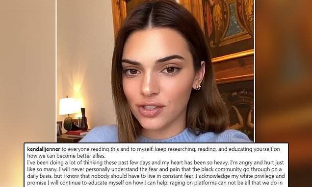George Floyd - Kendall Jenner speaks out on George Floyd's death and encourages fans to vote and educate themselves - dailymail.co.uk - county George - county Floyd
