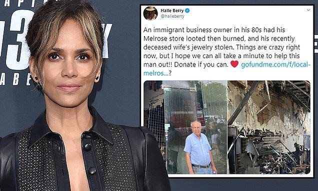 Halle Berry - Halle Berry urges her social media fans to help an immigrant whose shop was destroyed in LA protests - dailymail.co.uk - Los Angeles - city Los Angeles