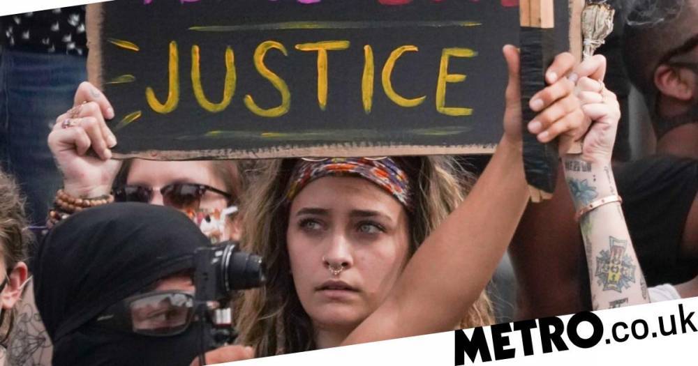 Paris Jackson - George Floyd - Paris Jackson calls for ‘peace, love and justice’ as she joins protests in West Hollywood - metro.co.uk - Usa - Los Angeles - city Minneapolis