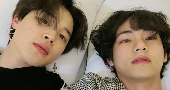 PHOTO: BTS members V and Jimin post a four am bed selfie and have ARMY rejoicing because of Vmin feels - pinkvilla.com