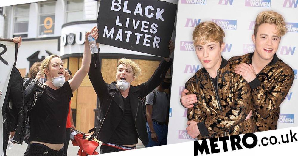 Simon Cowell - George Floyd - Jedward chant on moving cars at Black Lives Matter protest and people are pleasantly surprised - metro.co.uk - Usa - Britain - Los Angeles