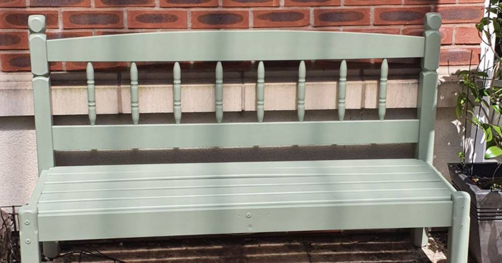 Crafty DIY-fan creates garden bench and shelves from bed frame for free - dailystar.co.uk