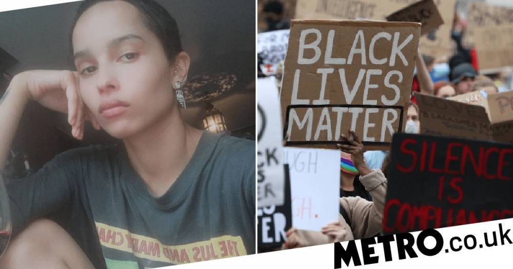 Zoe Kravitz - Robert Pattinson - Little Lies - George Floyd - George Floyd Protests - Zoe Kravitz proudly joins Black Lives Matter protests in London after sharing ‘heartbreak’ over George Floyd death - metro.co.uk - Usa - city London - county George - county Floyd