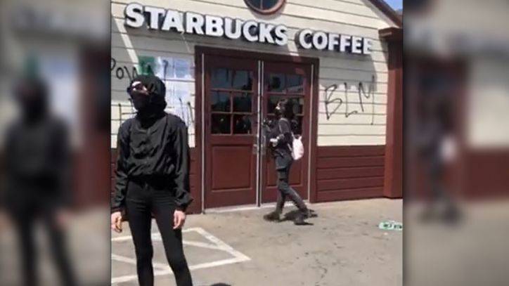 ‘It is never OK to commit a crime in our honor’: Black protesters confront women vandalizing Starbucks - fox29.com - Los Angeles - city Los Angeles