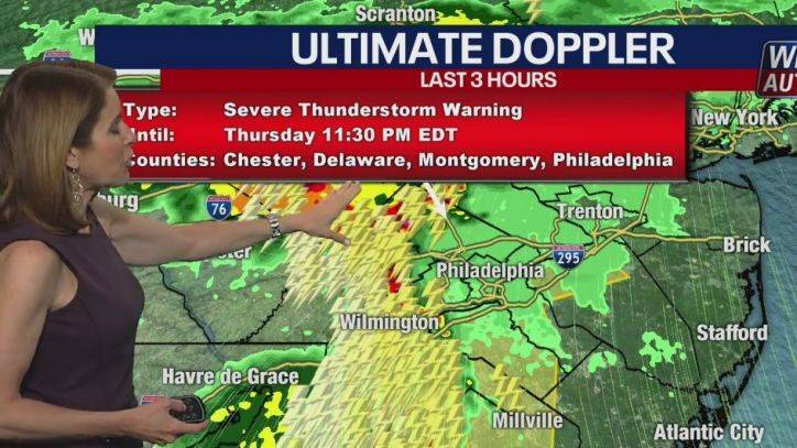 Kathy Orr - Weather Authority: Severe storms moving into the region - fox29.com - state Delaware - county Chester - county Philadelphia - county Lancaster