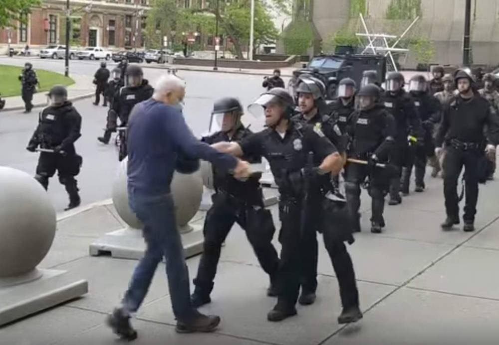George Floyd - NYC calmer as Buffalo police draw ire for protester injury - clickorlando.com - New York - city New York - county Buffalo