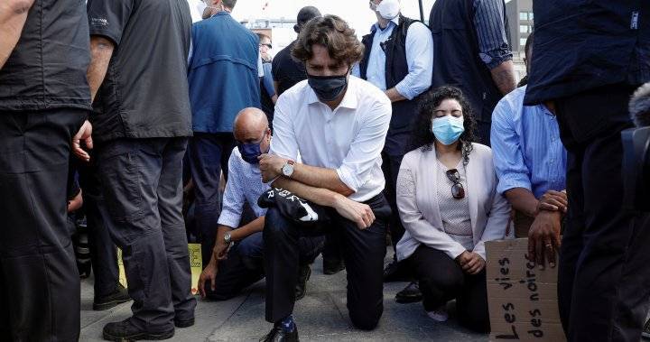 Justin Trudeau - Abigail Bimman - Ahmed Hussen - Justin Trudeau takes a knee at anti-Black racism protest in Ottawa - globalnews.ca - city Ottawa