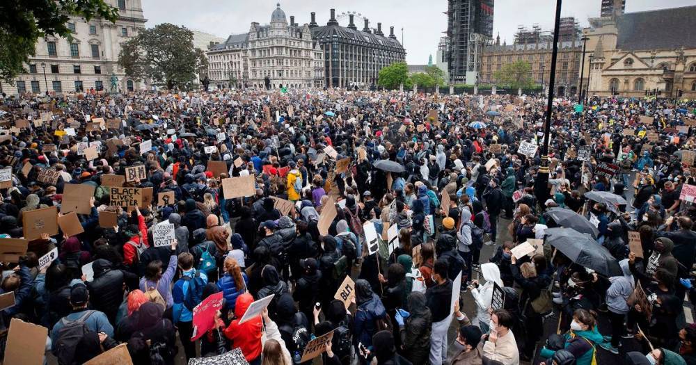 Black Lives Matter protests: Thousands join UK rallies with Parliament Square packed - dailystar.co.uk - Usa - Britain - county George - county Floyd
