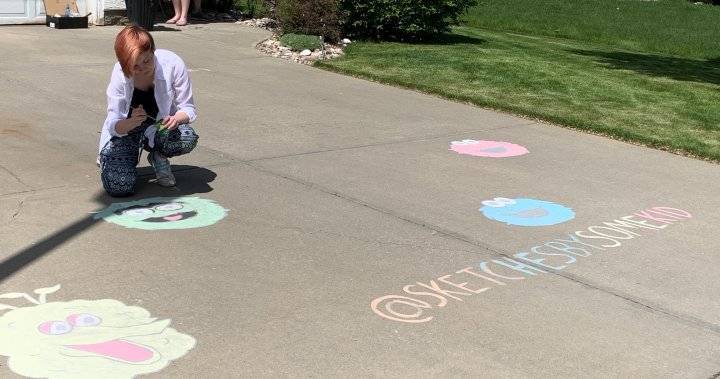 Edmonton teen shares love of art with neighbourhood - globalnews.ca