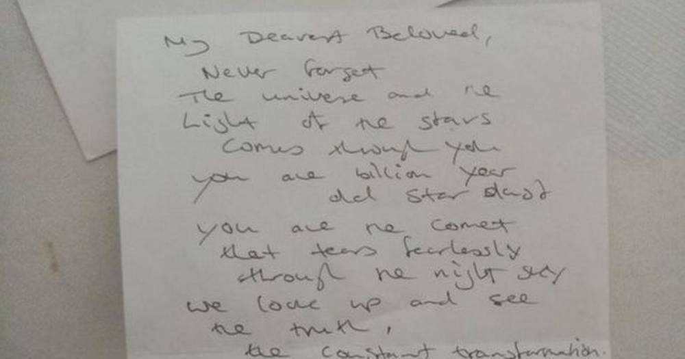 Scot looking for mystery author of love letter found at Edinburgh bus stop - dailyrecord.co.uk - Scotland
