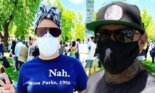 Carey Hart - Rosa Parks - Pink and her husband Carey Hart attend a 'peaceful protest' with their 'local community' - dailymail.co.uk - state California - area District Of Columbia - Washington, area District Of Columbia