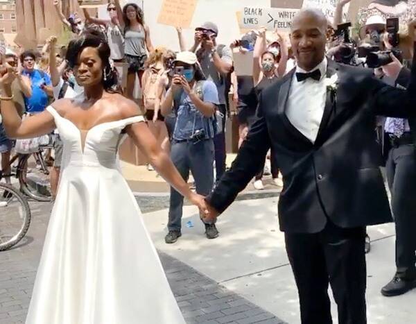 George Floyd - Couple Celebrates Wedding At Protest After Coronavirus Cancels Original Plan - eonline.com - city Philadelphia