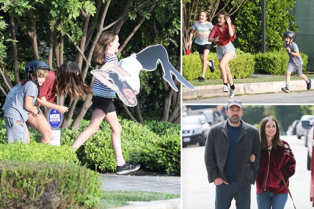 Ana De-Armas - Ben Affleck’s kids prank famous dad by posting cardboard cutout of girlfriend Ana de Armas on his lawn - thesun.co.uk - Los Angeles