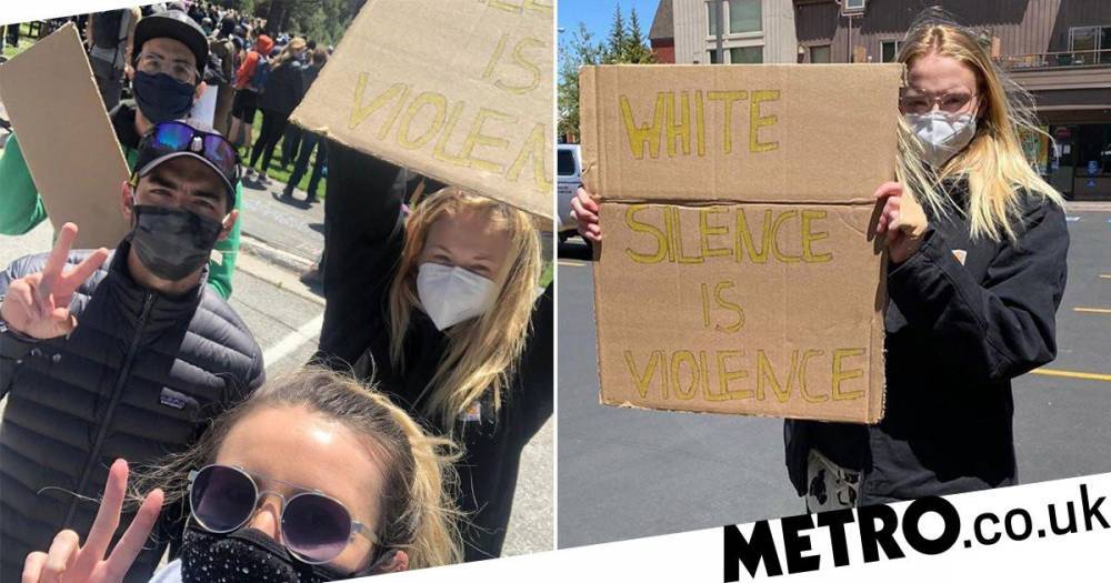 Joe Jonas - Sophie Turner - ‘White silence is violence’: Sophie Turner and Joe Jonas show support by joining Black Lives Matter protest - metro.co.uk - state California