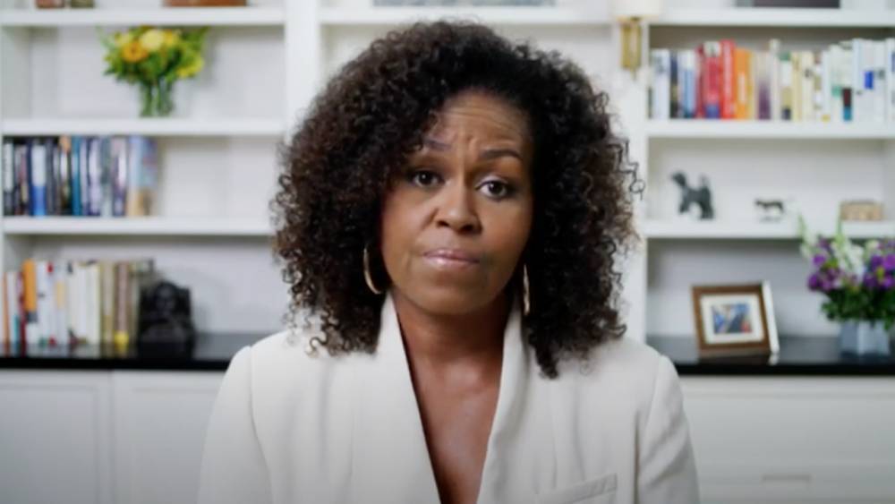 Barack Obama - Michelle Obama - George Floyd - Michelle Obama Gets Emotional in Powerful 'Dear Class of 2020' Commencement Address - etonline.com