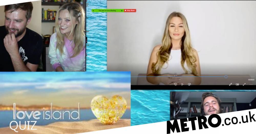 Laura Whitmore - Iain Stirling - Iain Stirling accidentally reveals answers in funny mishap as he and Laura Whitmore host epic Love Island virtual quiz - metro.co.uk